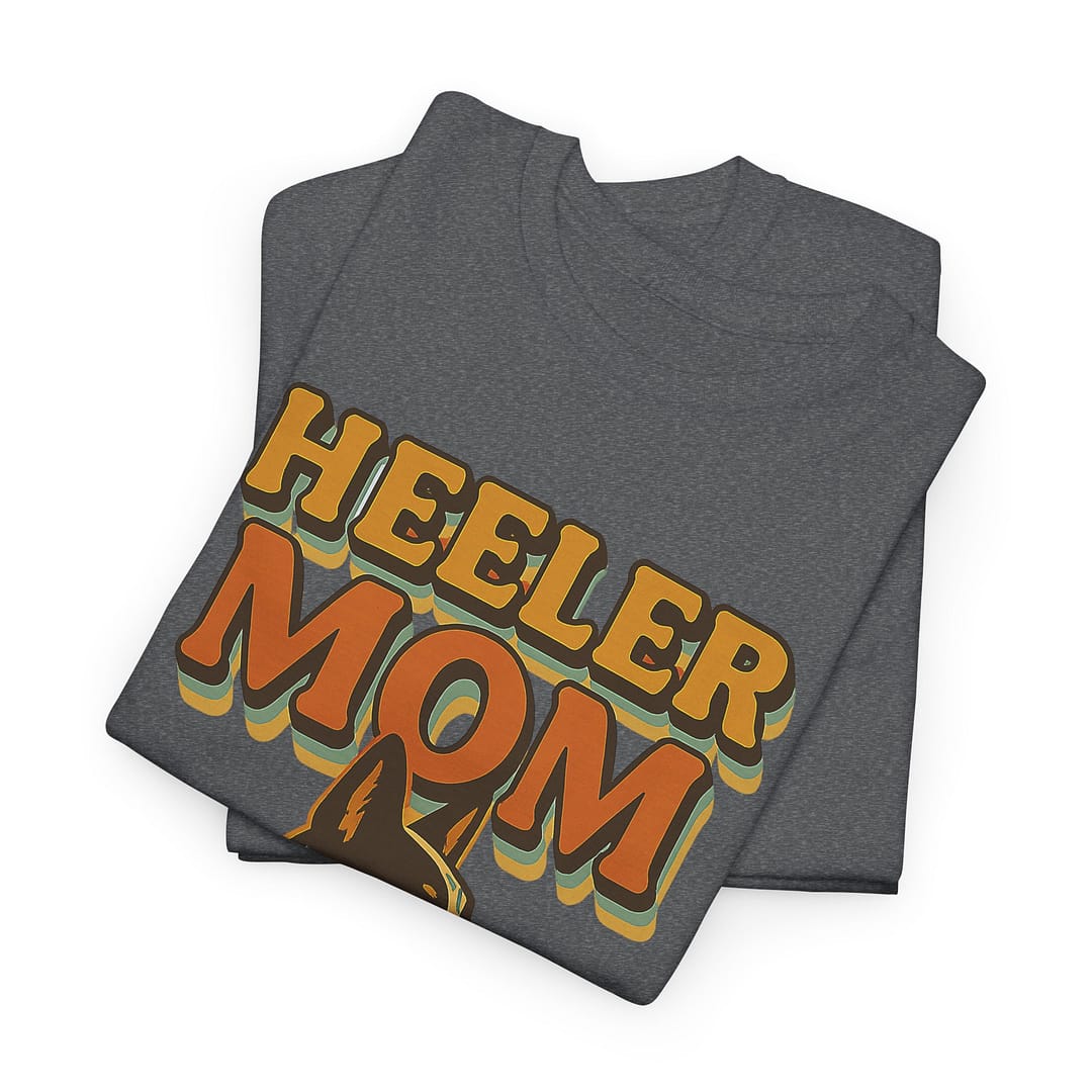 Heeler Mom Vibes Only T-Shirt - Unisex Heavy Cotton Tee for Dog Lovers - Image 9