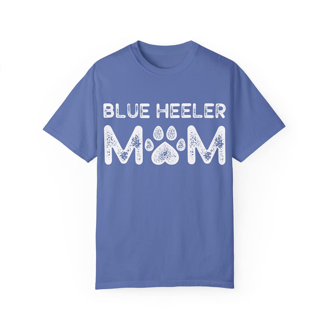 Blue Heeler Mom T-Shirt - Unisex Garment-Dyed Tee for Dog Lovers - Image 8