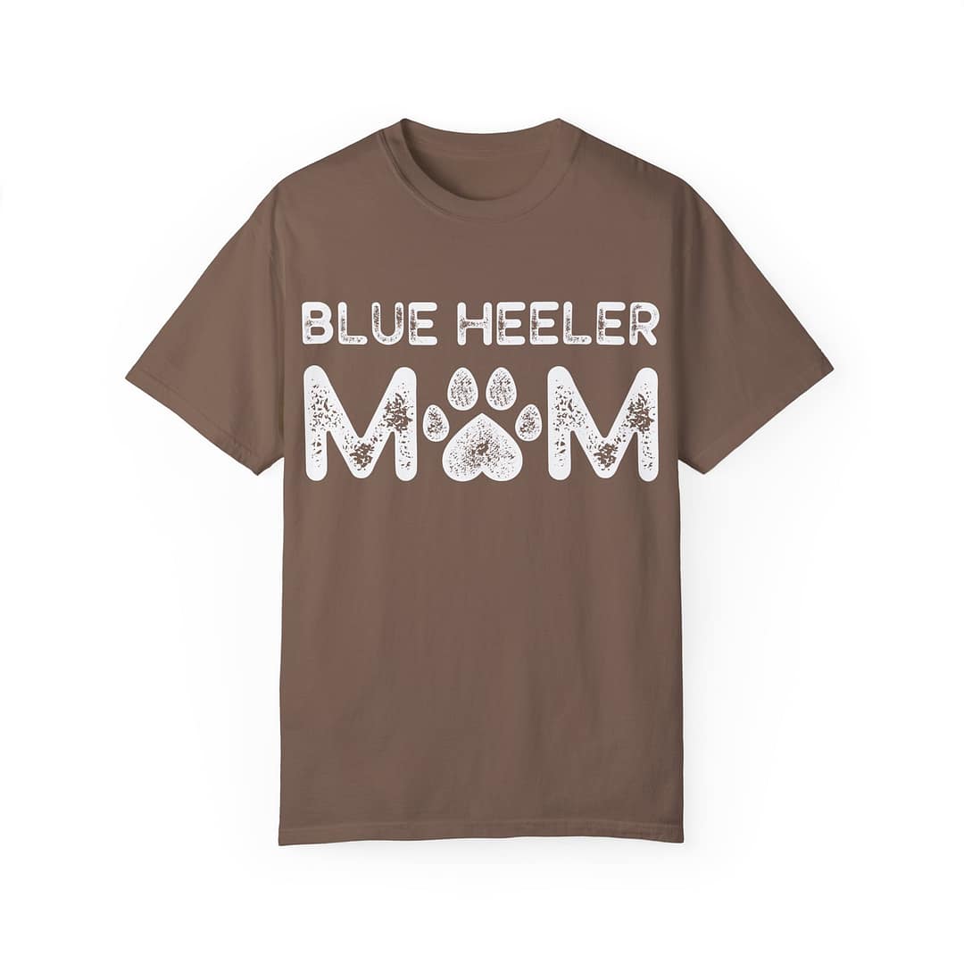 Blue Heeler Mom T-Shirt - Unisex Garment-Dyed Tee for Dog Lovers - Image 4
