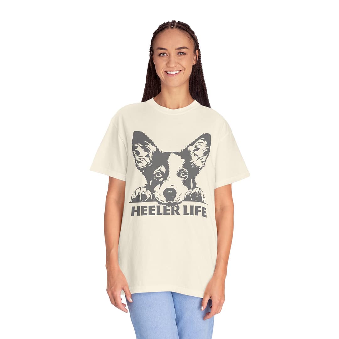 Heeler Life Unisex Garment-Dyed T-Shirt - Perfect for Dog Lovers - Image 3