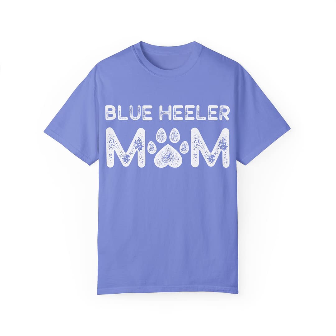 Blue Heeler Mom T-Shirt - Unisex Garment-Dyed Tee for Dog Lovers - Image 6