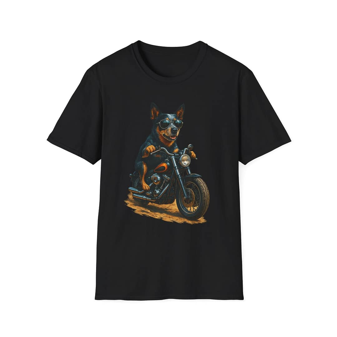 Blue Heeler Biker Unisex T-Shirt