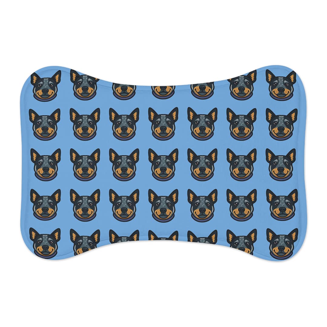 Blue Heeler Feeding Mat - Stylish Pet Food Station with Adorable Cattle Dog Design
