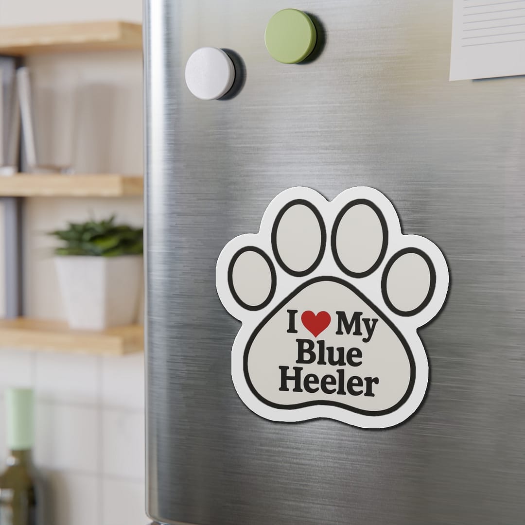I Love My Blue Heeler Die-Cut Car Magnet - Image 3