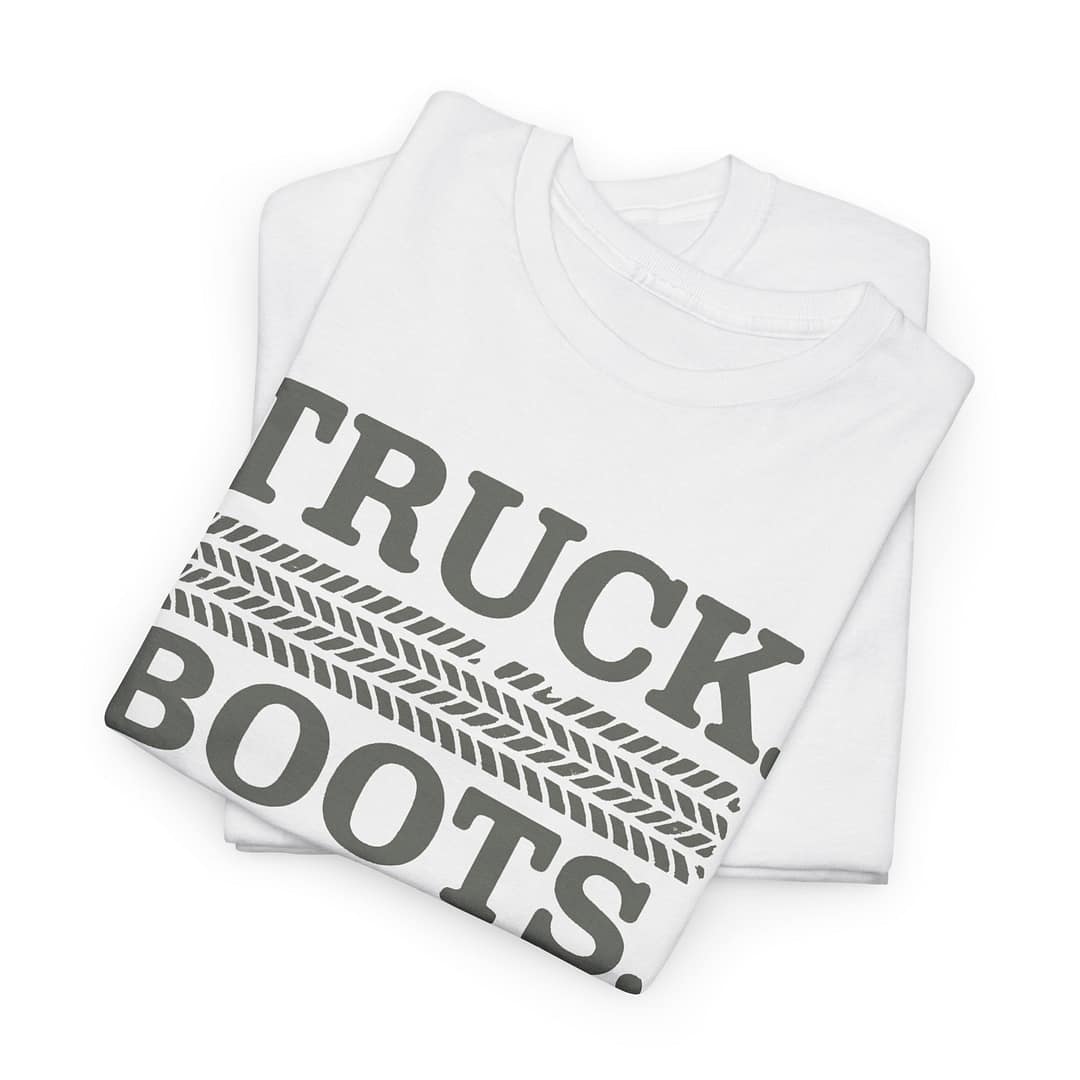 Truck Boots Heeler Repeat Unisex Heavy Cotton Tee - Image 4