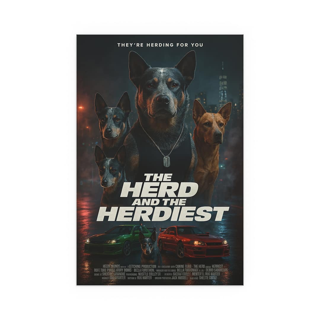 The Herd and the Herdiest Movie Poster | Wall Art for Dog Lovers - Image 4