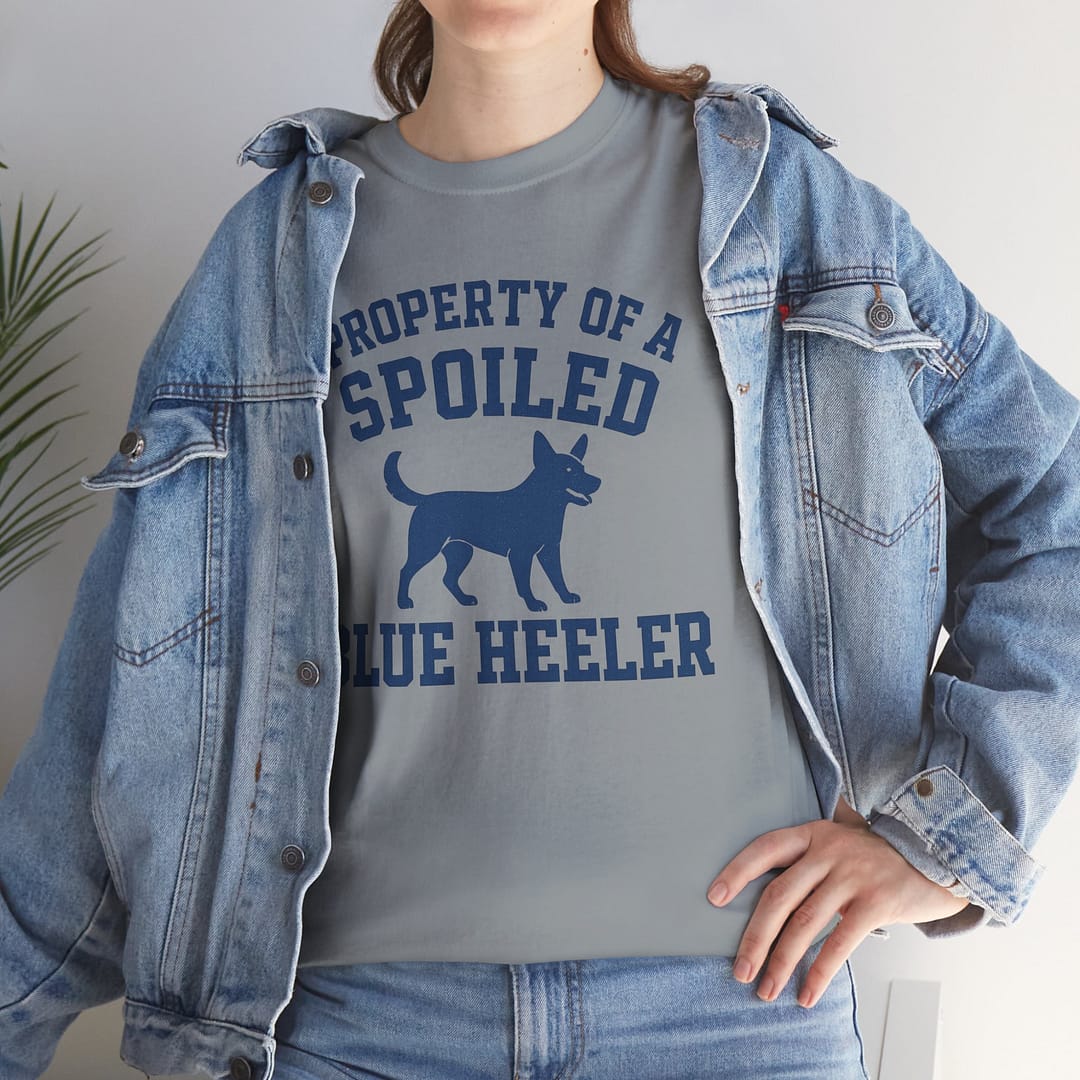 Spoiled Blue Heeler Unisex Heavy Cotton Tee - Image 6