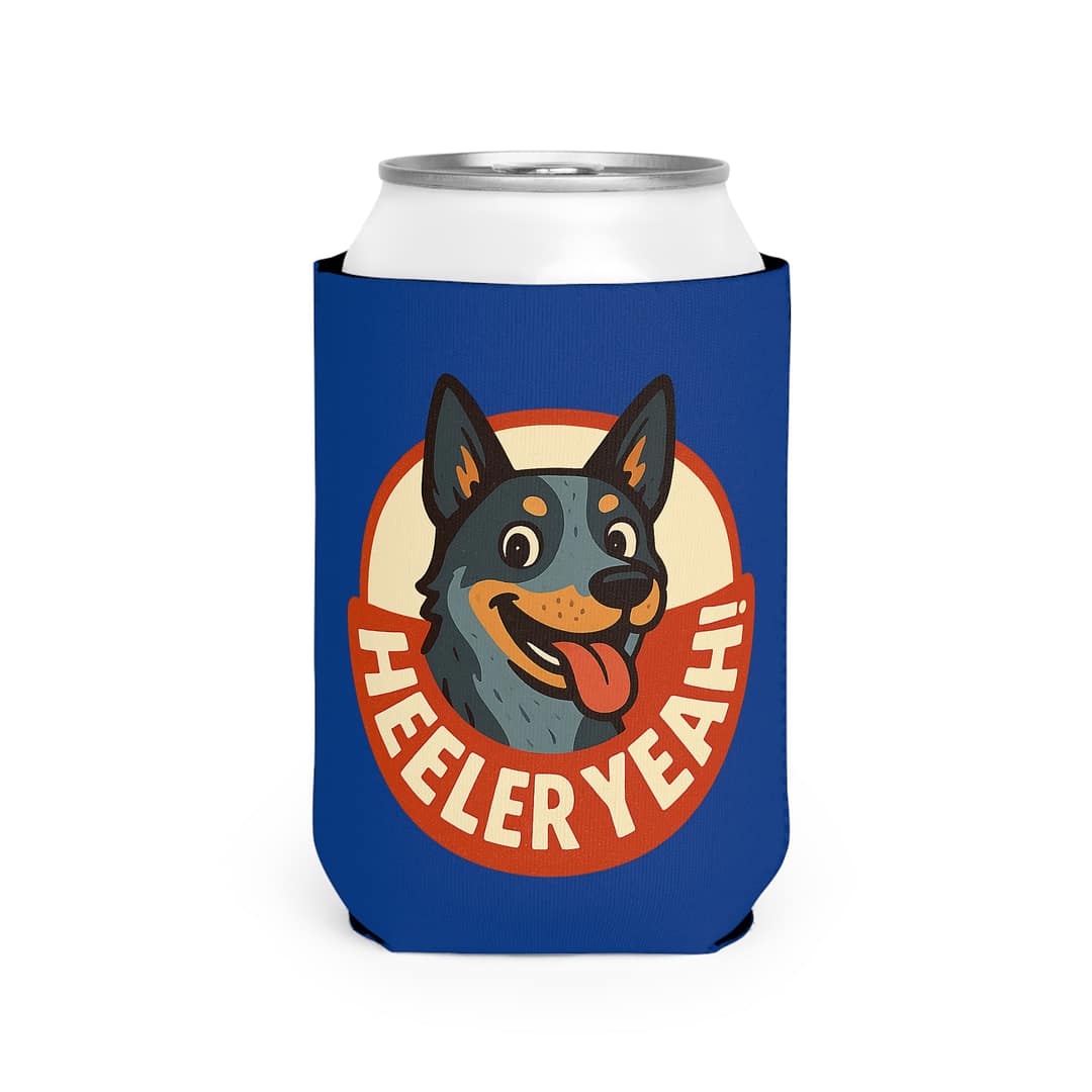 Heeler Yeah! Dog-Themed Can Cooler Sleeve - Fun Beverage Insulator for Pet Lovers - Image 3