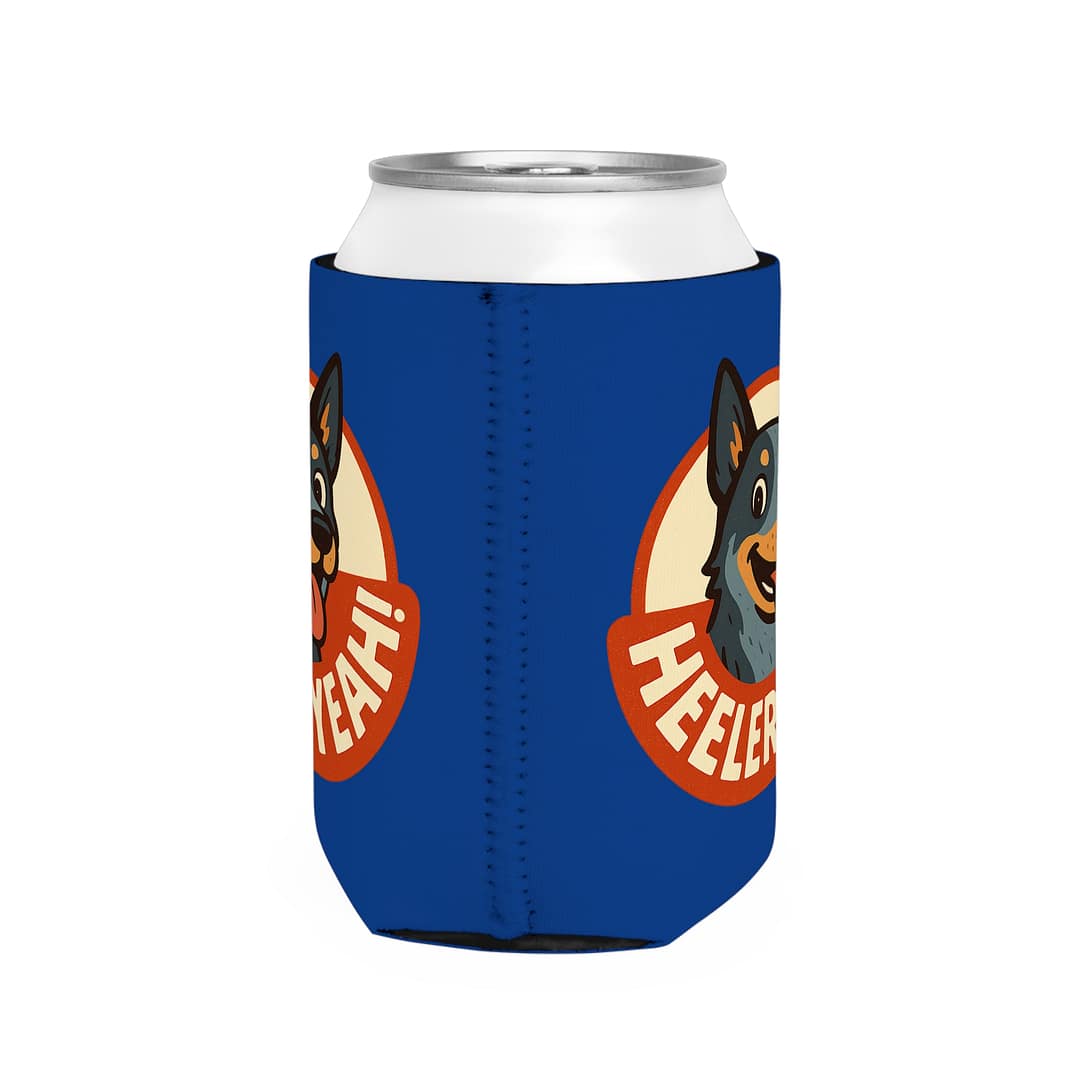 Heeler Yeah! Dog-Themed Can Cooler Sleeve - Fun Beverage Insulator for Pet Lovers - Image 6