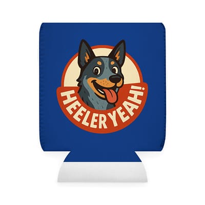 Heeler Yeah! Dog-Themed Can Cooler Sleeve - Fun Beverage Insulator for Pet Lovers