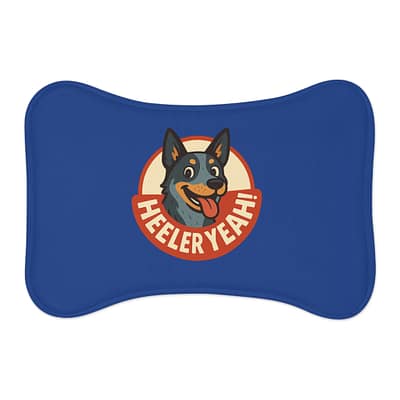 Heeler Yeah! Pet Feeding Mat - Fun Dog Food Mat for Mess-Free Mealtime