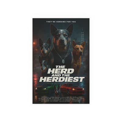 The Herd and the Herdiest Movie Poster | Wall Art for Dog Lovers