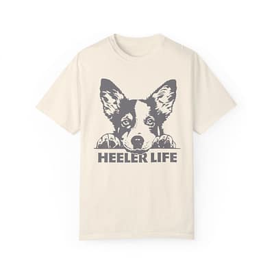 Heeler Life Unisex Garment-Dyed T-Shirt - Perfect for Dog Lovers