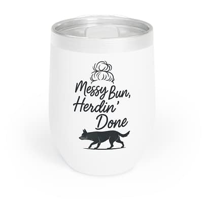 Messy Bun Wine Tumbler - Fun Insulated Drinkware for Dog Lovers