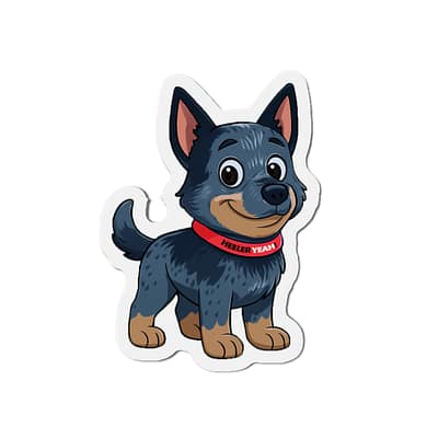 Blue Heeler Dog Die-Cut Magnet - Perfect for Pet Lovers!
