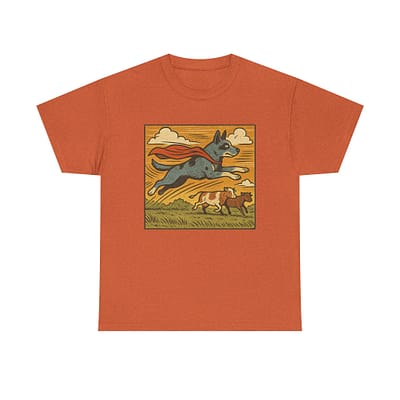 Heroic Blue Heeler Adventure Unisex Heavy Cotton Tee